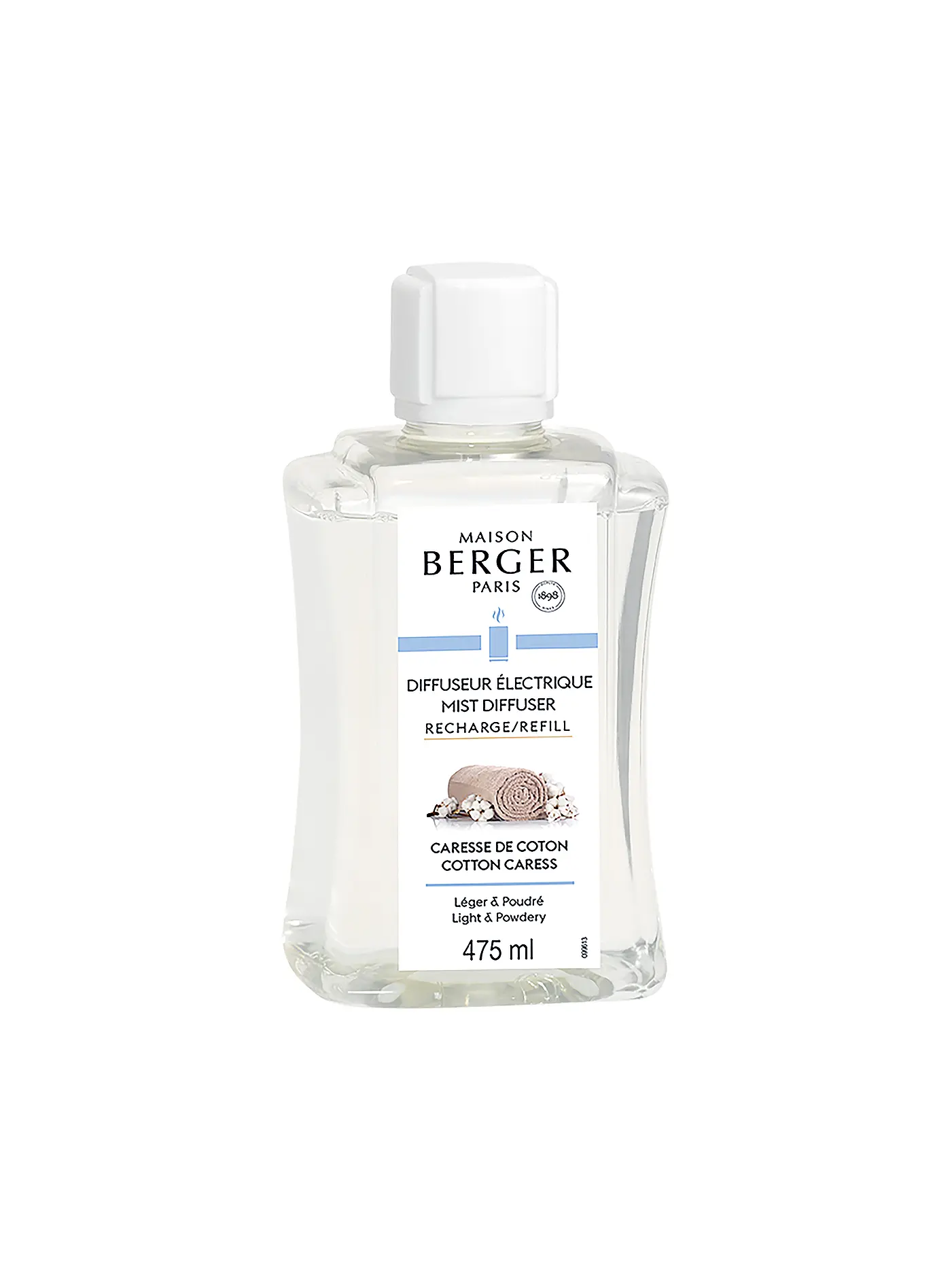 MAISON BERGER PARIS | Zarte Baumwollblüte Refill für elektrischen Aroma Diffuser 475ml | 
